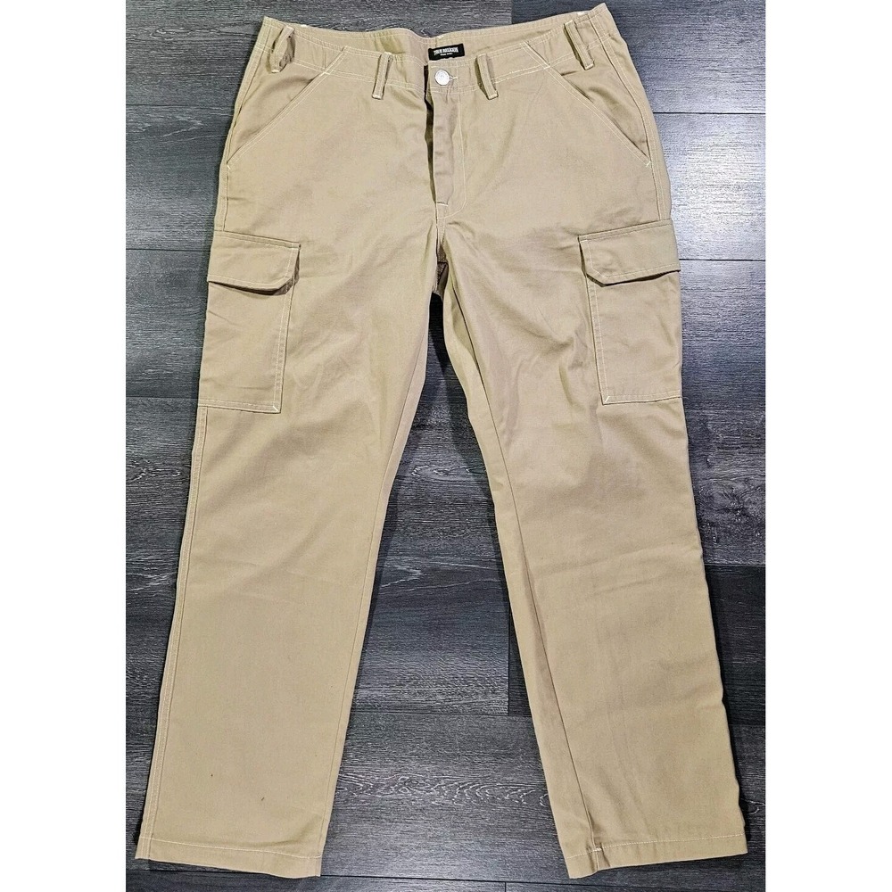 True Religion Cargo Pants Mens 36x32 Tan Flap Pockets Hip Hop Streetwear Baggy‎